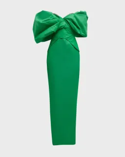 Rachel Gilbert Xavier Gown Green Size 8  for rent on The Volte - image 3