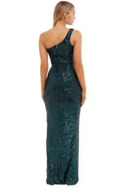 Nookie Palazzo Gown in Teal Size 12 for rent on The Volte - image 2