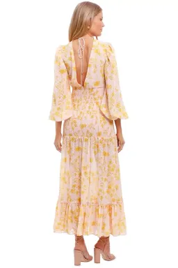 Significant Other Bernadette Dress Yellow Floral Size 6 for rent on The Volte - image 3