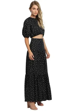 Significant Other Poppy Top and Skirt Set in Black Cream Polka Size 8 for rent on The Volte - image 1