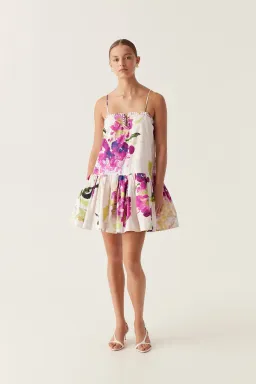 AJE Willow Sweetheart Mini Dress Wild Hyrdangea Size 6 for rent on The Volte - image 1