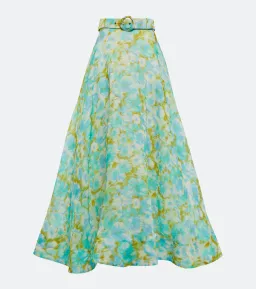 Zimmermann High Tide Twist Crop Bodice Size 3 / AU 14 & Maxi Skirt Size 2 / AU 12 Set in Aqua Ikat Floral for rent on The Volte - image 10