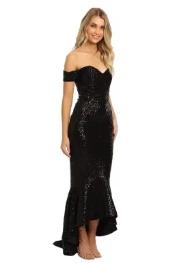 Portia and Scarlett Diamond Gown in Black Size 8 for rent on The Volte - image 2