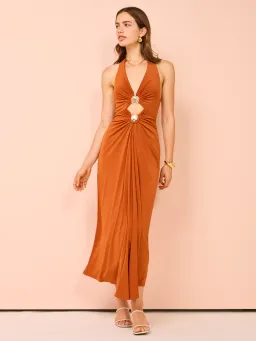 Significant Other Posie Midi Dress Rust Size 10 for rent on The Volte - image 8