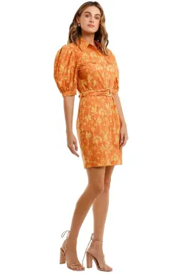  Pasduchas Palm Sugar Dress Orange Print Size 14 for rent on The Volte - image 2