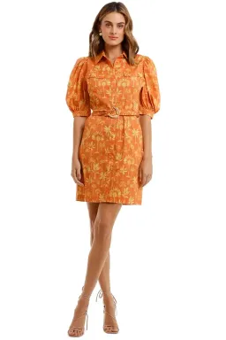  Pasduchas Palm Sugar Dress Orange Print Size 14 for rent on The Volte - image 1