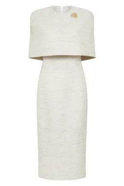 Carla Zampatti Cape Dress Cream Size 6 for rent on The Volte - image 4