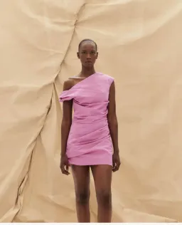 Paris Georgia Remy One Shoulder Mini Dress in Pink Size S / AU 8 for rent on The Volte - image 3