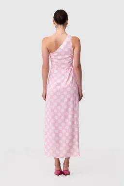 The Wolf Gang Ischia One Shoulder Maxi Dress Pink Spot Size 12 for rent on The Volte - image 3