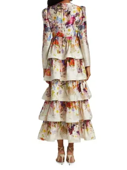 Zimmermann The Prima Tiered Gown in Floral Print Size 3 / AU 14 for rent on The Volte - image 4