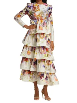 Zimmermann The Prima Tiered Gown in Floral Print Size 3 / AU 14 for rent on The Volte - image 1