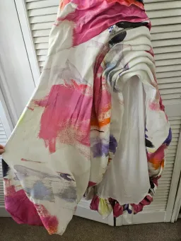 AJE HALTER NECK ABSTRACT SUNSET MIDI DRESS SIZE 8 for rent on The Volte - image 4