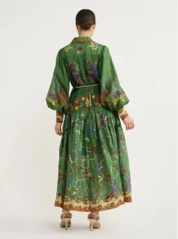 Alemais Birdie Shirtdress Green Print Size 8 for rent on The Volte - image 2