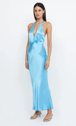 Bec & Bridge Indi Halter Maxi Dress Topaz Blue Size 10 for rent on The Volte - image 2