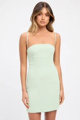 Kookai Oyster Bind Dress Pistachio Green Size 10 for rent on The Volte - image 2