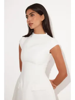 Odd Muse Ultimate Muse Cap Sleeve Dress White Size AU 6 for rent on The Volte - image 3