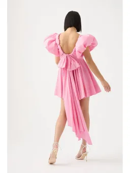 Aje Greta Bow Back Mini Dress Ballet Pink Size AU 10  for rent on The Volte - image 3