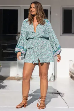 Spell Sienna Tunic Dress Green Size XL/AU 14 for rent on The Volte - image 1