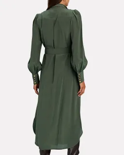 Zimmermann Silk Tie Midi Dress Green Size 8 for rent on The Volte - image 3
