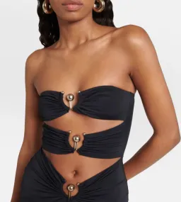 Christopher Esber Pierced Orbit Column Midi Dress Black Size 6 for rent on The Volte - image 4