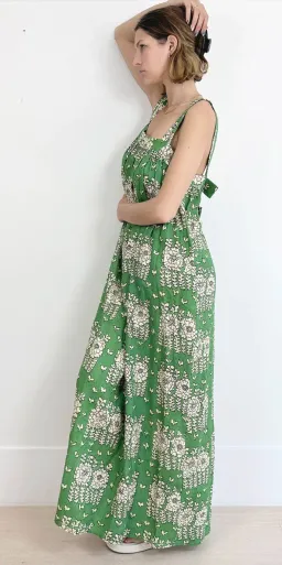 Oroton Posie Linen Maxi Dress Green Floral Size 8 for rent on The Volte - image 5