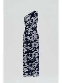 Scanlan Theodore Italian Floral Mesh Dress Navy Size AU 6 for rent on The Volte - image 4