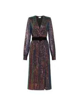 Rebecca Vallance Roxbury Long Sleeve Midi Dress in Multi Size AU 6 for rent on The Volte - image 3