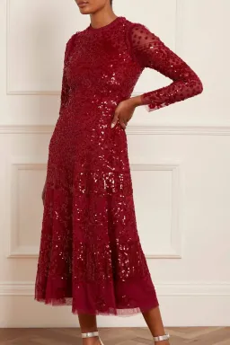 Needle and Thread Aurora Ballerina Dress Red Size 10 for rent on The Volte - image 1