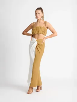 Sheike High Hopes Linen Skirt and Crop Set Multi Size 6 for rent on The Volte - image 1