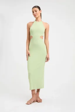Kookai Alia Midi Dress Green Size 10 for rent on The Volte - image 1