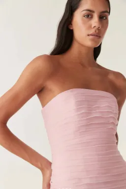 Aje Soundscape Maxi Dress in Chalk Pink Size 8 for rent on The Volte - image 2
