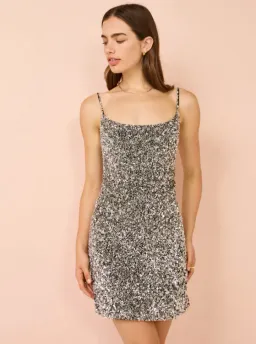 Rachel Gilbert Corrie Mini In Silver Size 8 for rent on The Volte - image 2