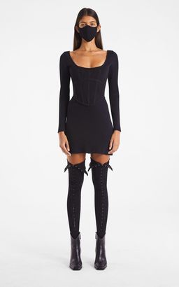 Dion Lee Rib Corset Mini Black Size 12  for rent on The Volte - image 1