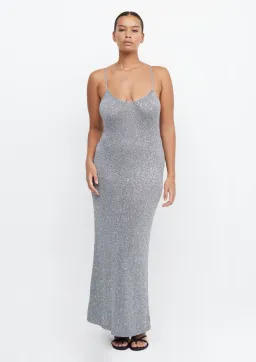 Bec & Bridge Sadie Sequin Knit Slip Dress in Charcoal Size M / AU 10 for rent on The Volte - image 1