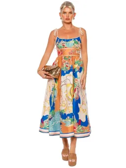 Zimmermann Alight Picnic Dress Nautical Map Size 2 / AU 12 for rent on The Volte - image 1