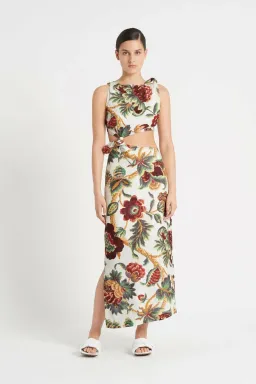 Sir the Label Ambroise Knot Midi Dress Floral Size 0 / AU 6 for rent on The Volte - image 1