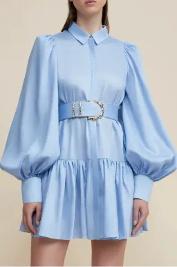 Acler Sherwood Dress Cornflower Blue Size 16 for rent on The Volte - image 1