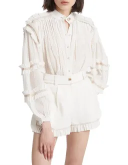 Aje Harvest Blouse White Size 8 for rent on The Volte - image 5