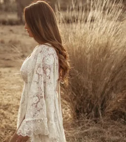 We Are Reclamation Much Love Gown Cream One Size for rent on The Volte - image 3