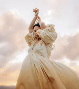 Rooh Collective Birthday Gown in Sun Ombre Size 10 for rent on The Volte - image 2