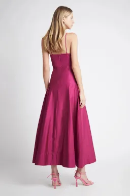 Aje Solstice Strappy Ring Midi Dress Fuchsia Pink Size 10 for rent on The Volte - image 3