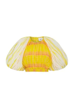 Aje Wilderness Cropped Top Yellow Multi Size 8 for rent on The Volte - image 3