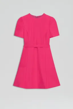 Scanlan Theodore Italian Milano Short Sleeve Dress in Raspberry Size AU 6 for rent on The Volte - image 4
