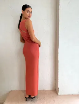 Sir the Label Nadja Cut Out Dress in Coral Size 0 / AU 6 for rent on The Volte - image 3