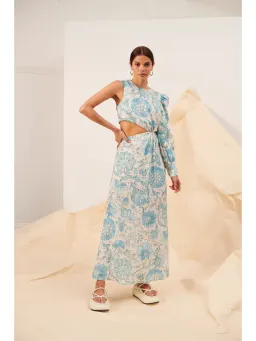 Kate Ford Nemea Opened Gown Floral Print Size AU 4 for rent on The Volte - image 1