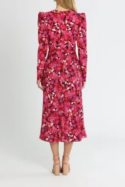 Rebecca Vallance Bramble Midi Dress in Pink Floral Size 14 for rent on The Volte - image 3