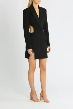 MISHA Fay Bonded Crepe Dress Black Size 8/S for rent on The Volte - image 2