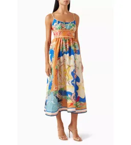 Zimmermann The Alight Picnic Dress in Nautical Map Size 1 /Au 10  for rent on The Volte - image 1