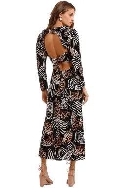Rixo London Animal Kingdom Midi Dress Print Size 10 for rent on The Volte - image 3