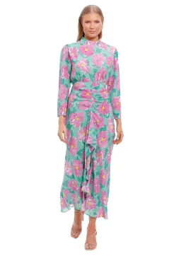 Rixo London Cherie High Neck Maxi Dress Floral Size 14 for rent on The Volte - image 1